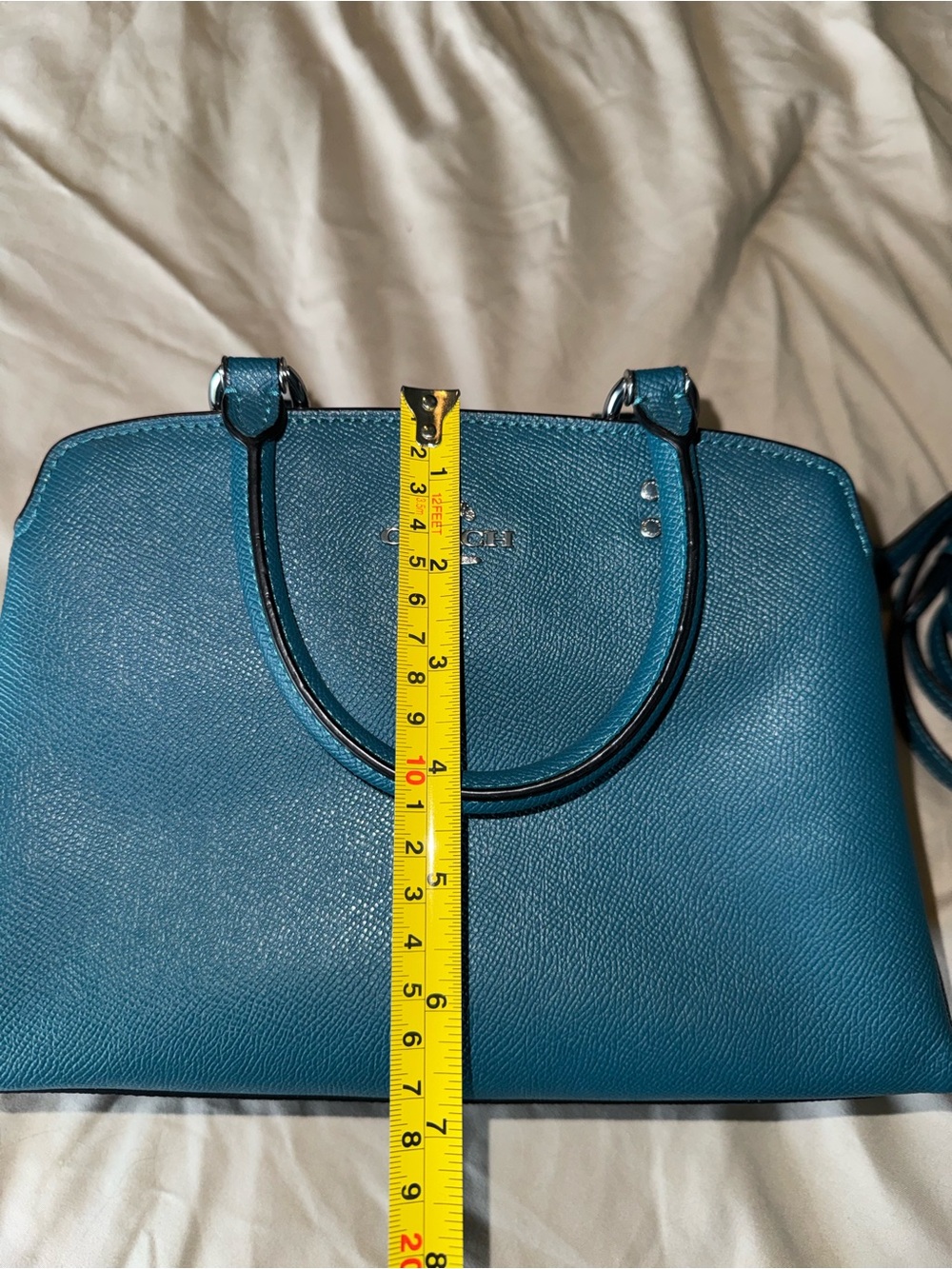 Coach Small Lillie Tote Bag - Teal - Picture 9 of 11